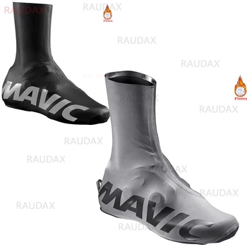 

2021 Mavic Newest Winter Lycra Zip Cycling Shoe Cover Men's Outdoor Cycling Bike Shoes Covers Thermal Fleece Bicycle Overshoes