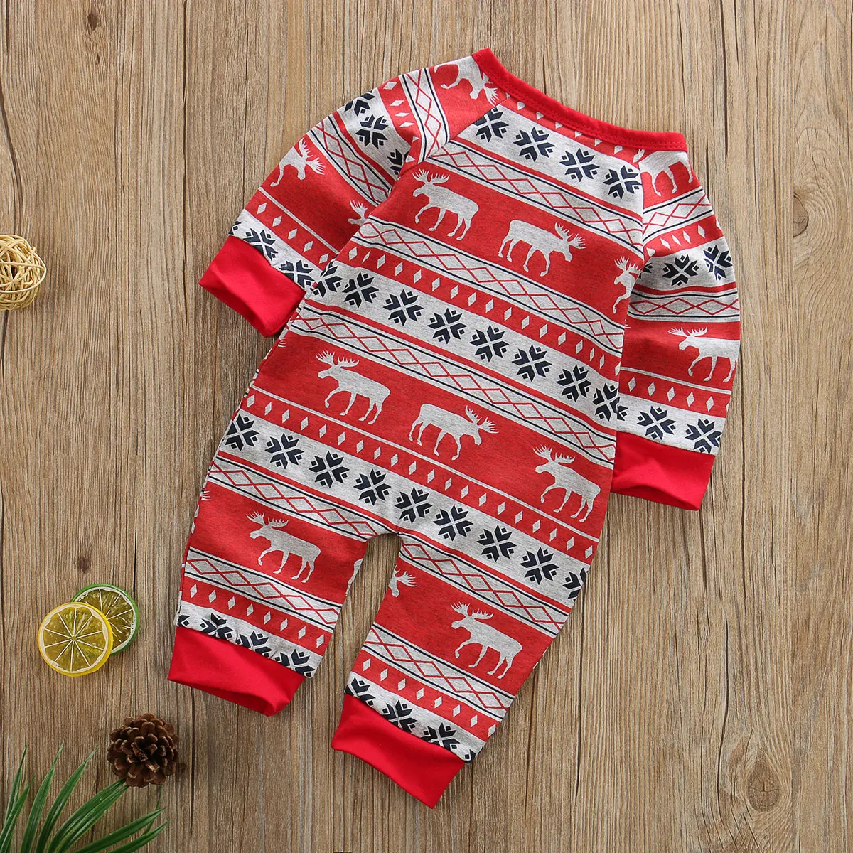 Комбинезон с рождественским оленем для новорожденных мальчиков и девочек 0-18 месяцев, комбинезон, костюм для подвижных игр, Рождественская одежда