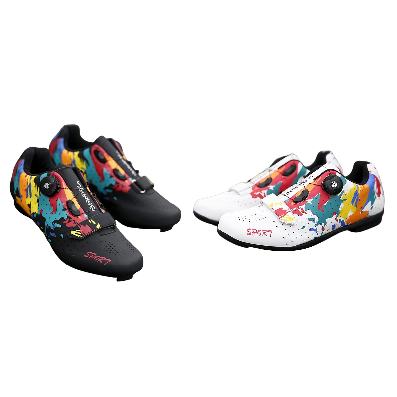 Road Bike Cycling Shoes Sneaker Lock Shoes 2 3 Bolt Bicycle Shoes Cycling Look SPD SL System Cleat Shoes Cycling Equipment Gear