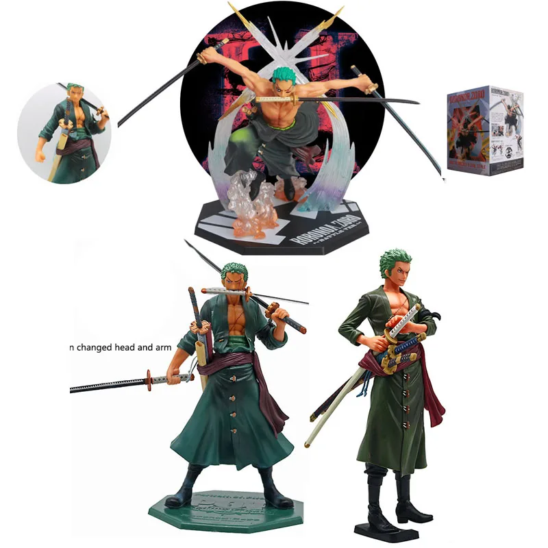 23 см аниме One Piece Roronoa Zoro Devil Slash экшн-фигурка GK Ver.PVC Molder New World игрушка для детей |