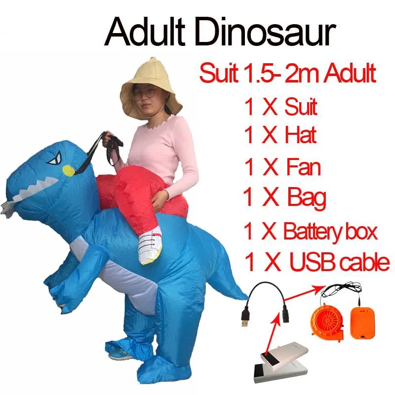 T Rex For Women Adult Inflatable Tyrannosaurus Rex Costume Halloween Children Cosplay Party T Rex Dinosaur Costume For Kids (10)