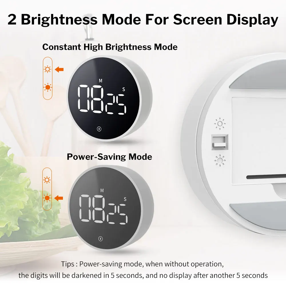 DEEWAZ Multifunctional Magnetic Digital Timer for Kitchen Cooking Baking  Study Stopwatch Alarm Mechanical Counter Time Clock