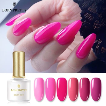 

BORN PRETTY Gel Nail Polish Death-Pink Series 6ml Long Lasting UV Gel Soak Off Gel Varnish Matte Effect Need Matt Top Coat