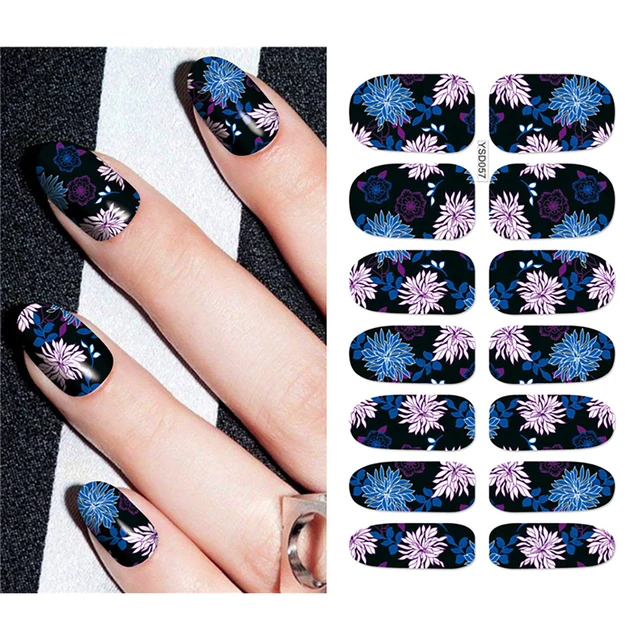 Nail Stickers For Nails Sliders 3D Color Water Transfer Nail Sticker Creativity Decoration Art Necklace Pattern Dreamcatcher YSD057