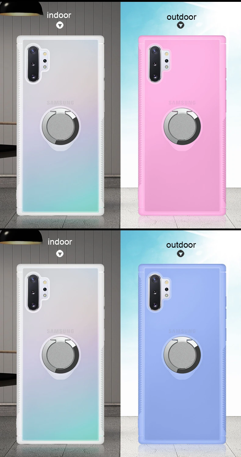 Ikrsses для samsung Galaxy Note 10 УФ Обесцвечивающий чехол для телефона для Galaxy Note 10 Plus прозрачный мягкий ТПУ Автомобильный кронштейн