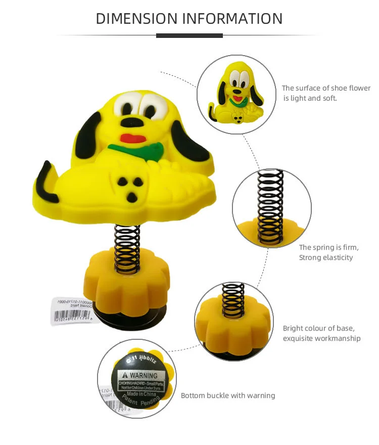 1pcs Mickey High Imitation Shoe Charms Cartoon Minnie Spring Croc Charms Standing Accessories Fit for Croc JIBZ Kids Gift