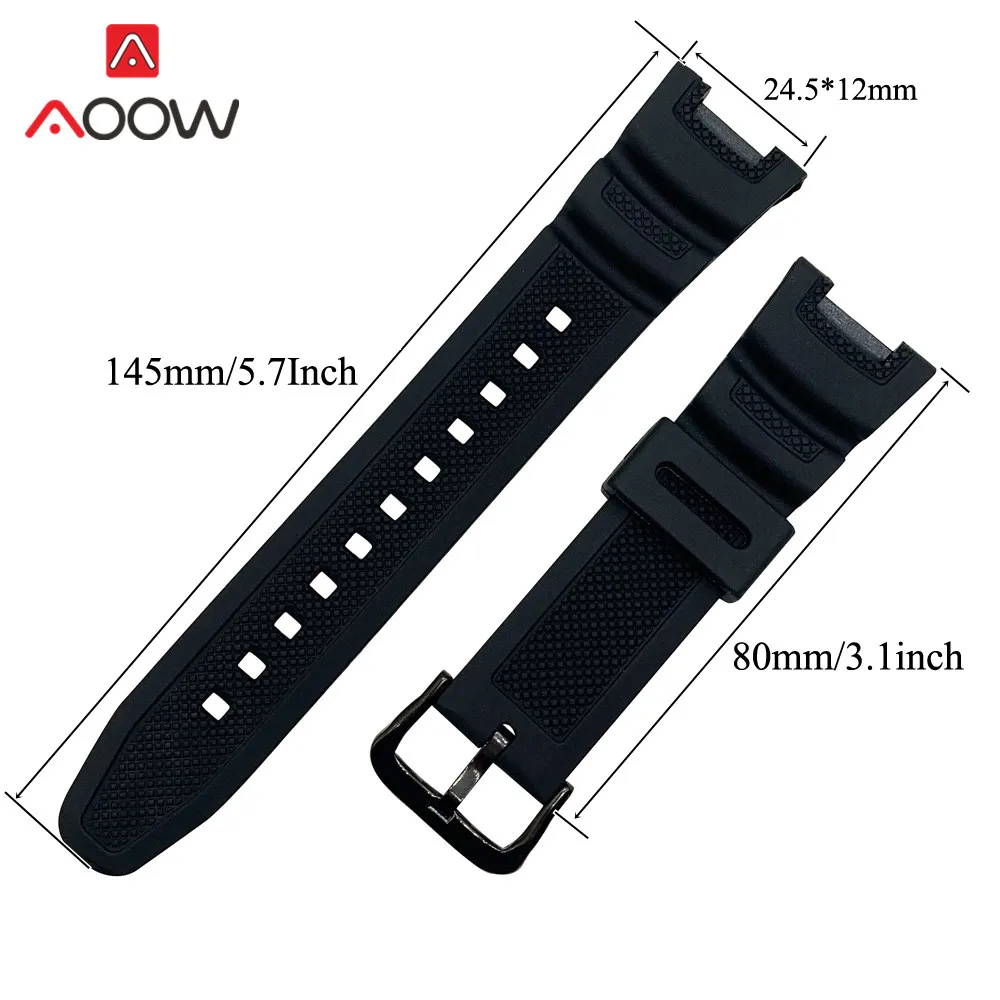 Silicone Strap Watchband for Casio G shock SGW 100 SGW100 Rubber Sport Waterproof Men Replace Band