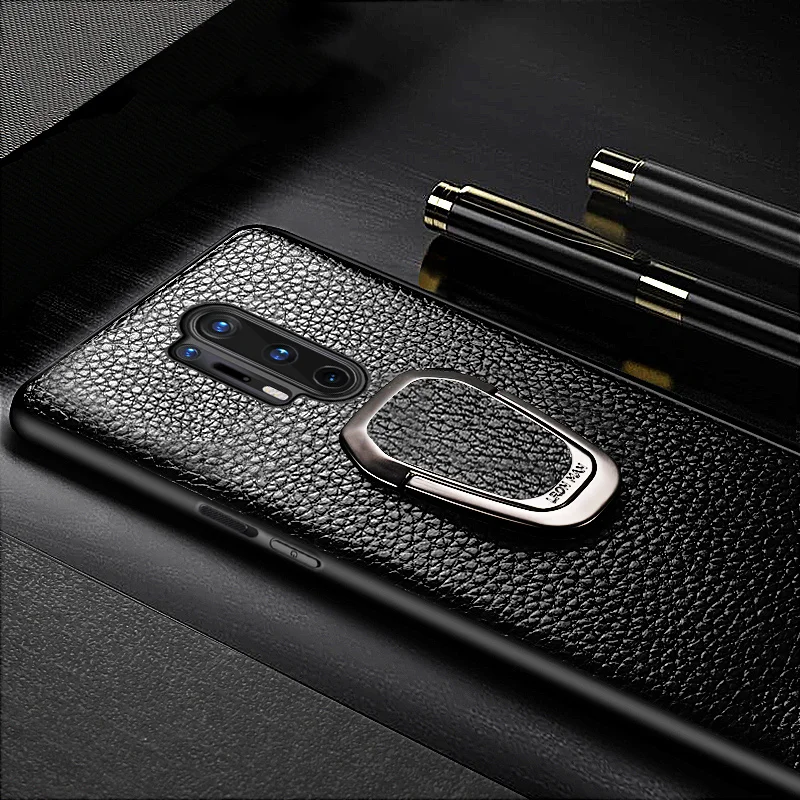 LANGSIDI Magneic ring phone case For oneplus 8 9 PRO 7 7T 8PRO 8T nord 2 N10 N100 ONE PLUS 9R 6 6T Genuine leather cover funda