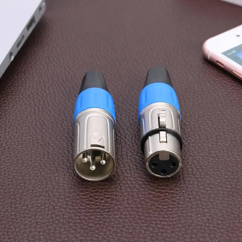 Прочный разъем Классический Тонкий 2 шт. XLR микрофон аудио разъем 3Pin Мужской Женский Разъем Mic XLR кабельный терминал