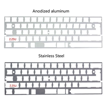 

2.25U Alu Plate 60% DZ60 GH60 Plate for DIY Mechanical Keyboard Stainless Steel B95C