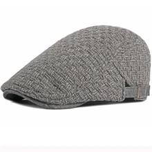 HT2899 Мужская и Женская Берет, винтажная осенне-зимняя вязаная шапка, регулируемая, плюща, газетчик, плоская шапка для мужчин, художника, художника, шляпа Gastby, берет, Кепка