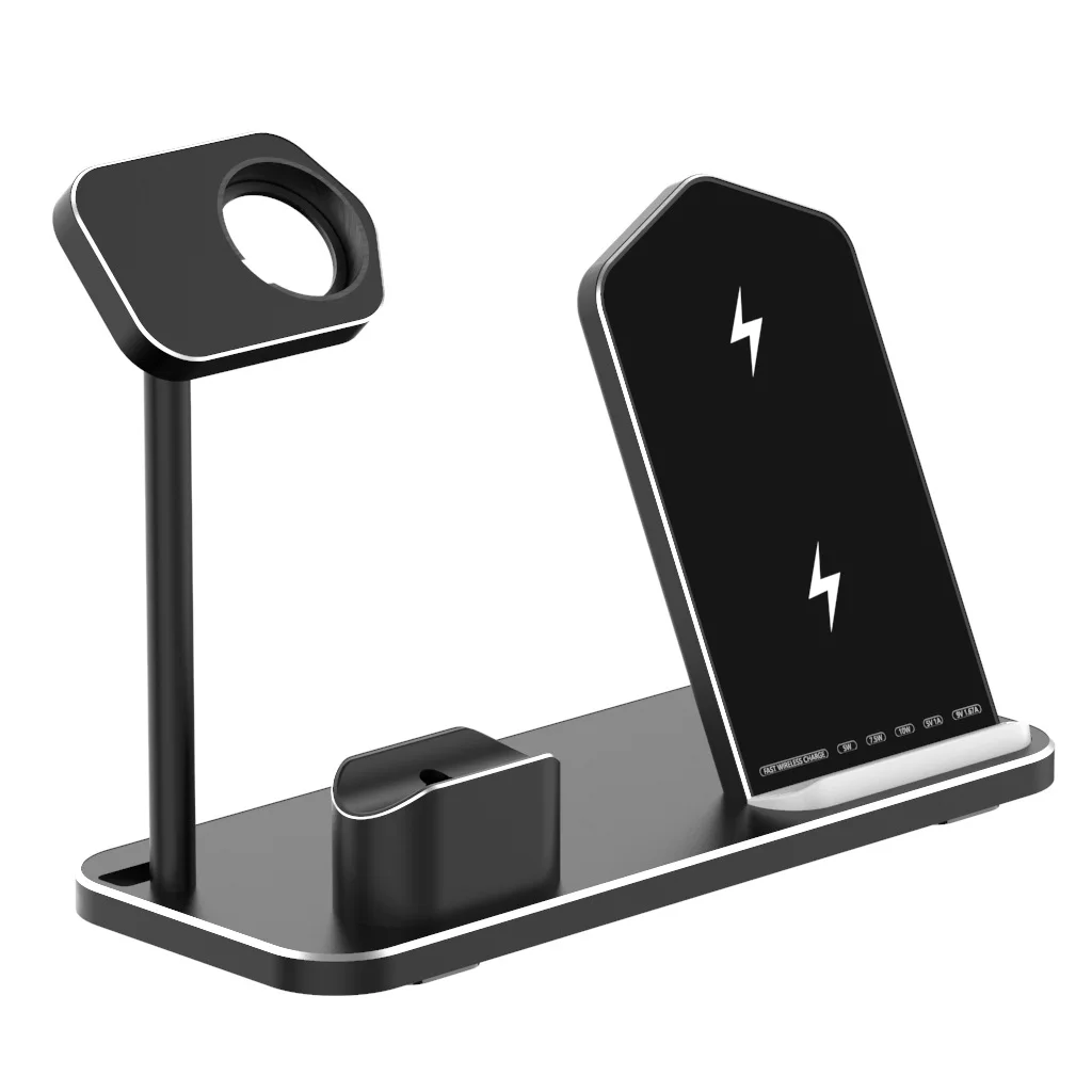 Trinity Aluminum Alloy iPhone Wireless Charging Seat Applicable to Apple Mobile Watch Headphone Cha