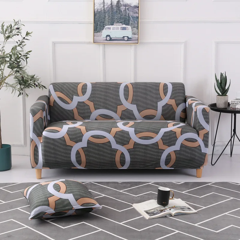 Чехлы на диваны универсальный эластичный диван Полное покрытие ткань диван четыре сезона Универсальный Полный Противоскользящий чехол для дивана для гостиной - Цвет: Creative space