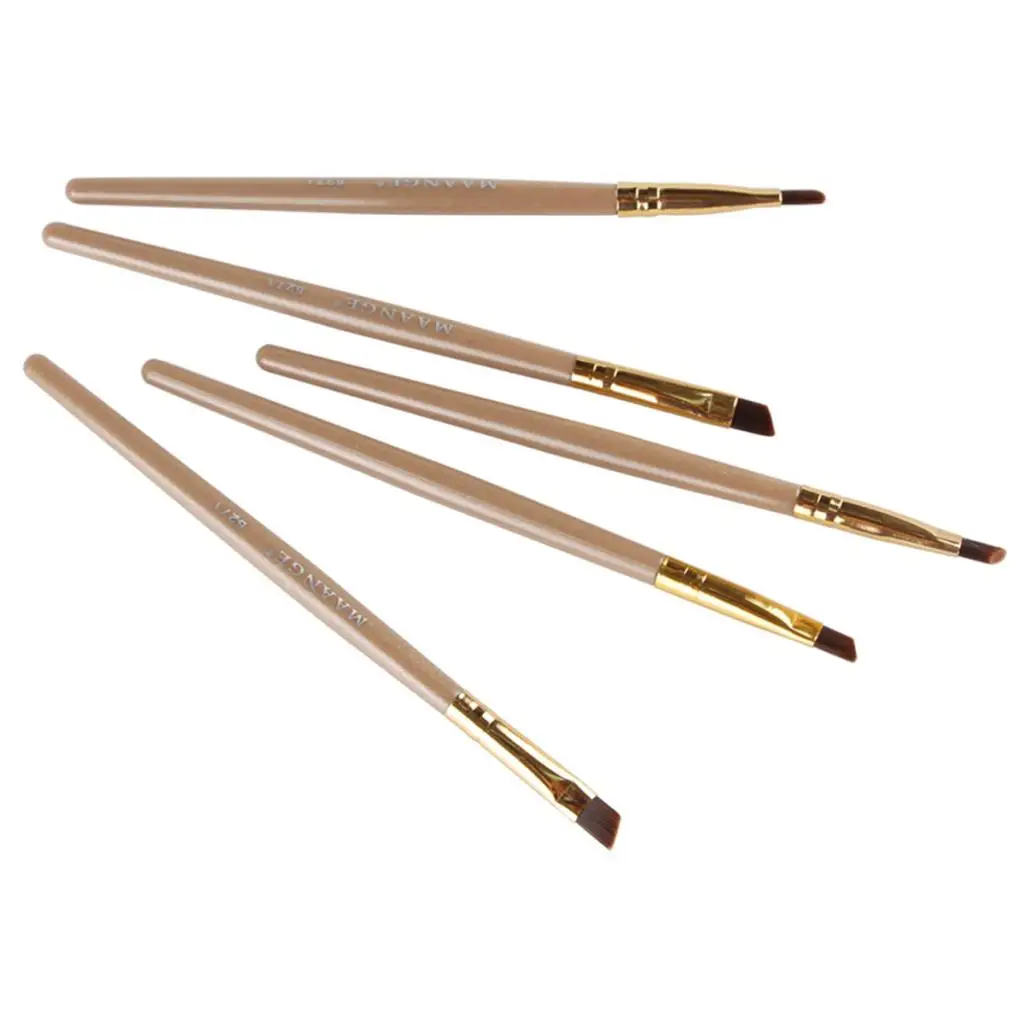 10x Eyebrow Shaping Brush Set Plastic Handle Precision Brow Liner Definer