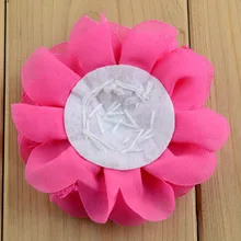 Стиль, детский головной убор, аксессуары, марля, шифон, цветочный головной венок, Прошитый жемчугом, ткань, цветы, головной убор для девочек, 16 цветов