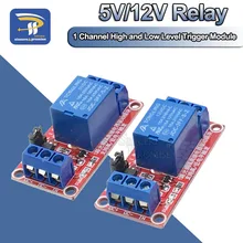 Eine 1 Kanal 5V 12V Relais Modul für Arduino Schild mit Optokoppler Unterstützung High und Low Level trigger(China)