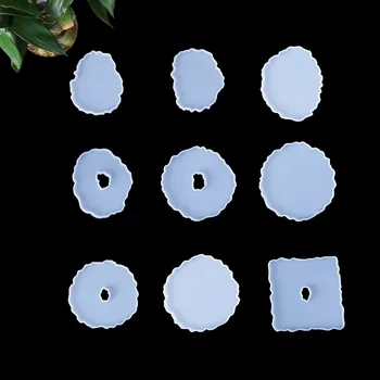 

DIY Decorative Crafts Baking Tray Base Round Epoxy Resin Silicone Coaster Molds Set for Jewelry Making