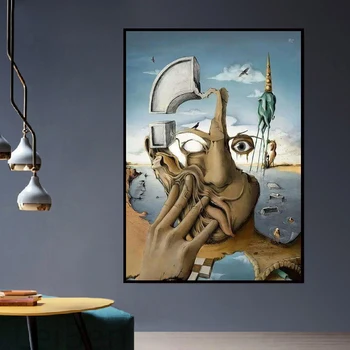 

Surrealism City Beach Set Wall Art Canvas Painting Poster Printing Picture Living Room Decoration Home Oil Painting Decoration
