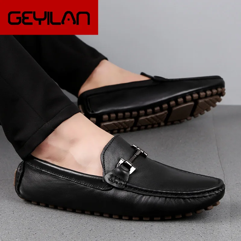 

Men Shoes outdooor Moccasins Genuine Leather Casual Shoes Men Loafers Slip On Wedding Male driving Flats Shoes Chaussure Homme 5