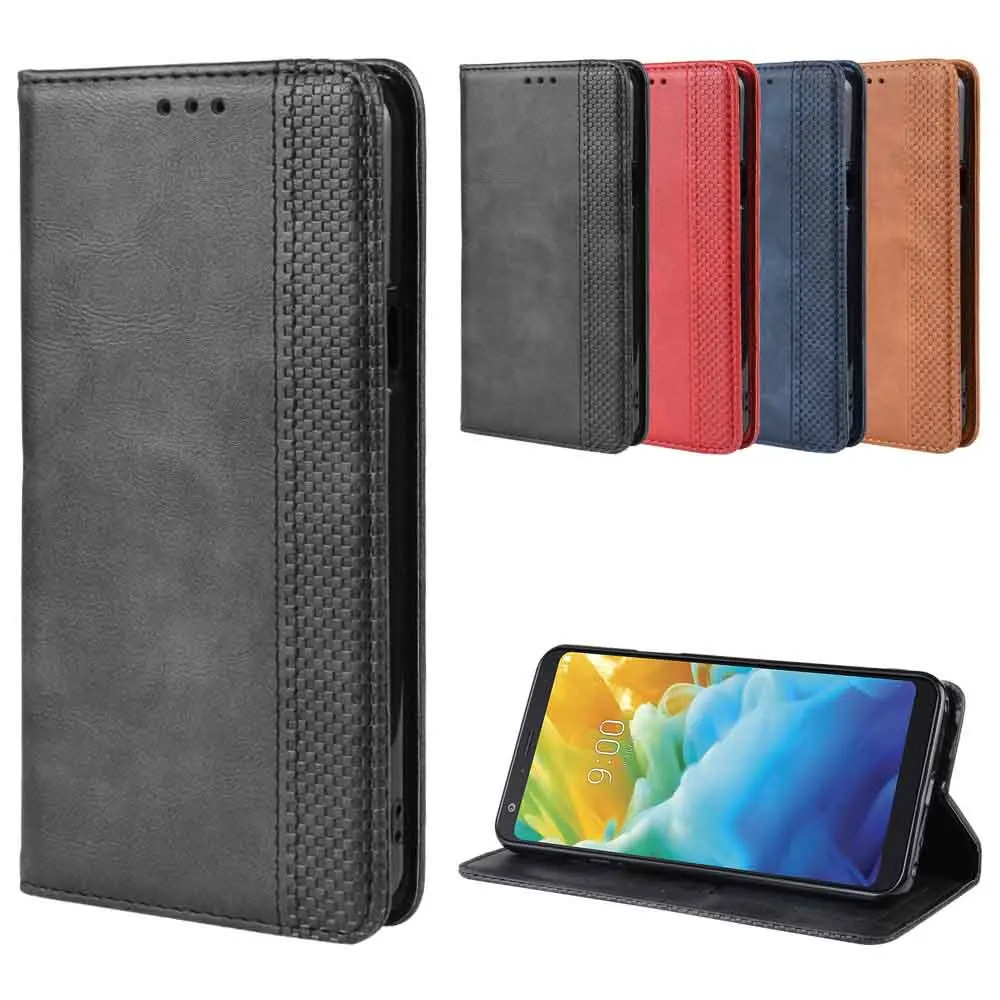 Кожаный флип-кошелек с подставкой в стиле ретро для LG 2 телефона/Stylo 5 / G8 thinq V 50 Thinq |
