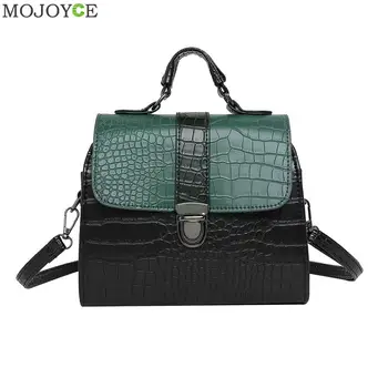 

Fashion Crocodile PU Leather Shoulder Messenger Bag Women Hit Color Retro Ladies Crossbody Handbags