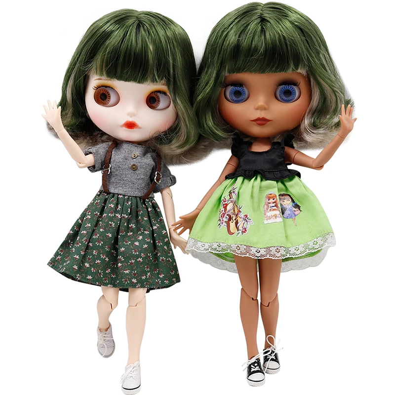 ICY DBS factory blyth doll joint body frosted face green mixed light yellow short hair DIY sd gift toy | Игрушки и хобби