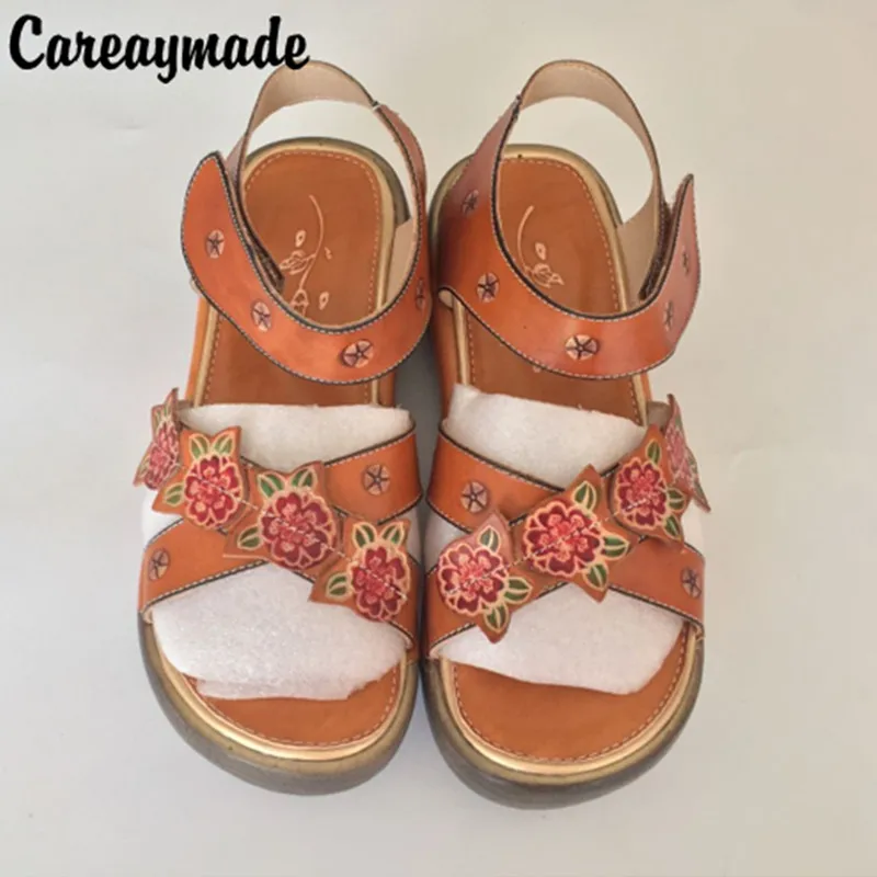 Careaymade 2020 Новый народный стиль сделанная полностью вручную из воловьей кожи с