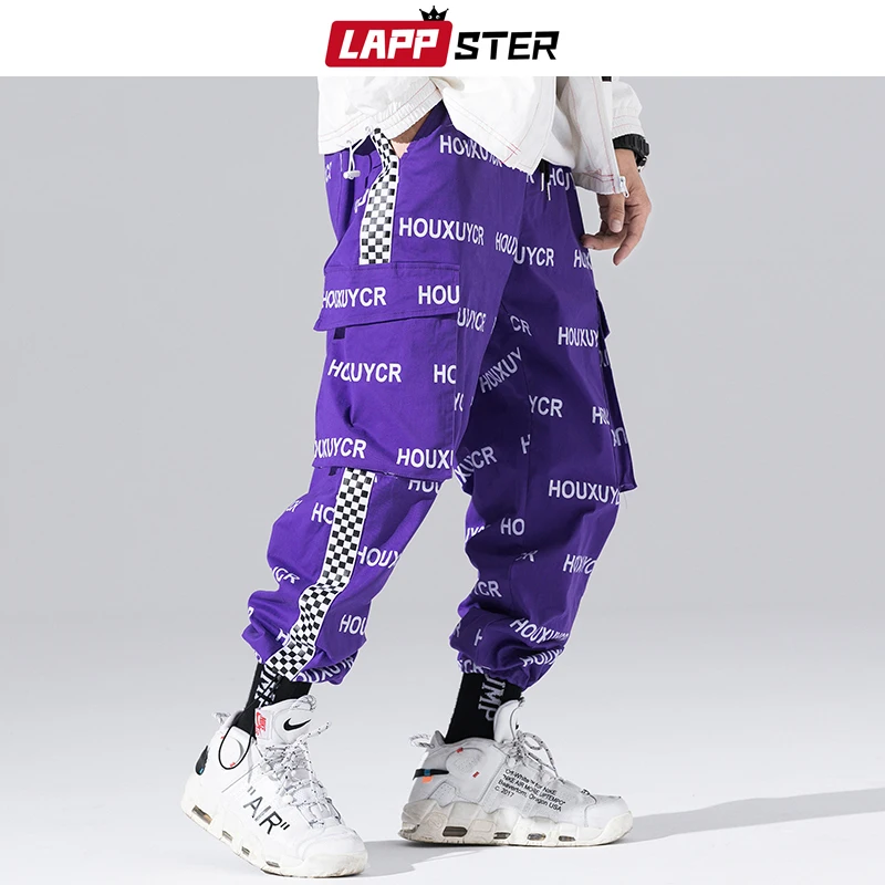 LAPPSTER Mens Streetwear Print Cargo Pants 2020 Overalls Men Hip Hop Joggers Pants Trousers Pocket Black Casual Track Pants LAPPSTER Mens Streetwear Print Cargo Pants 2020 Overalls Men Hip Hop Joggers Pants Trousers Pocket Black Casual Track Pants