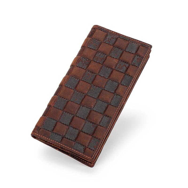 Винтажный Мужской длинный бумажник мужской портмоне с несколькими карманами