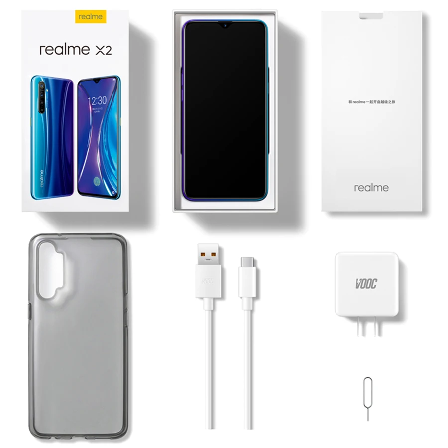Глобальная версия Realme X2 6," мобильный телефон Snapdragon 730G 8 Гб 128 Гб 64 мп Al камеры 30 Вт Быстрое зарядное устройство встроенный отпечаток пальца NFC