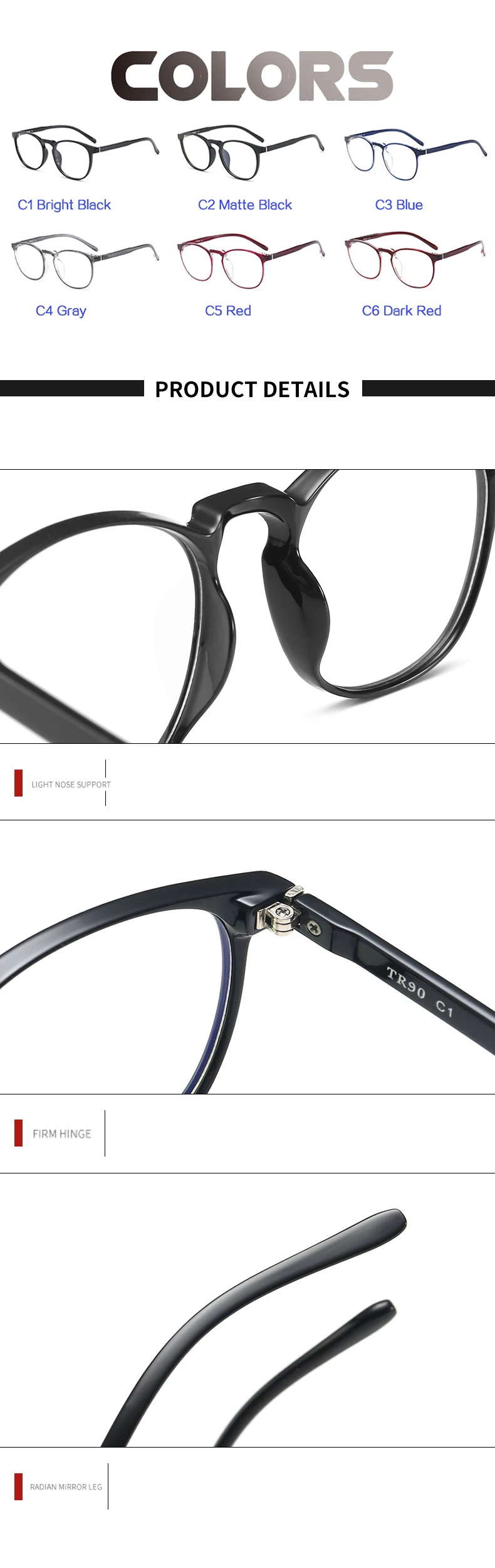 Imwete анти-синий фотохроматический TR 90 круглые мужские и женские очки ультра-светильник оправа двойного назначения линзы мужские и женские очки для глаз UV 400
