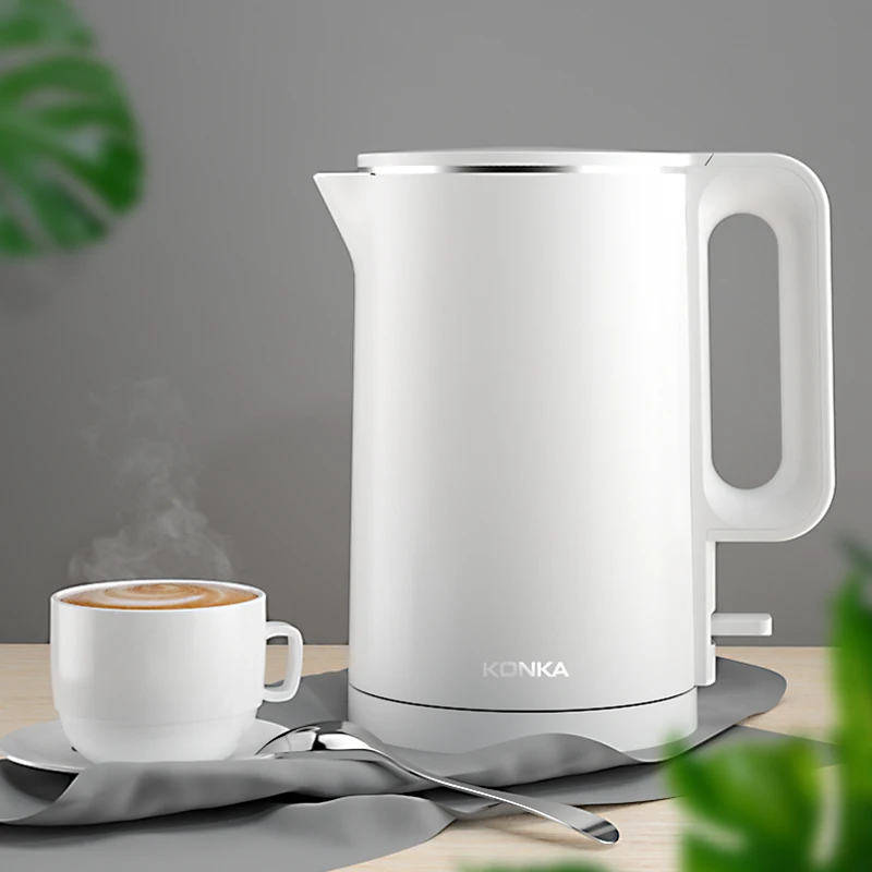 

KONKA Mini Electric Kettle Stainless Steel 1.7L Capacity 1500W Handheld Instant Heating Electric Water Kettle Auto Power-Off
