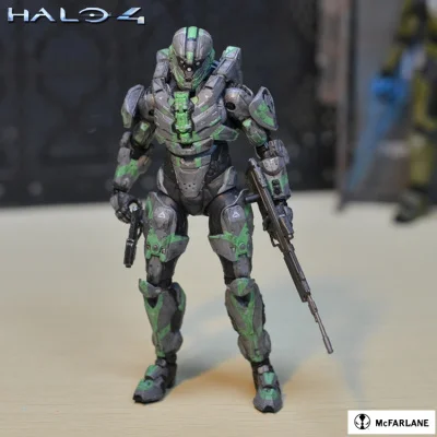 Halo Green Master Chief Spartan Warrior Halo Холтер главный полицейский Подвижная кукла Фигурка Opp сумка пакет - Цвет: Красный