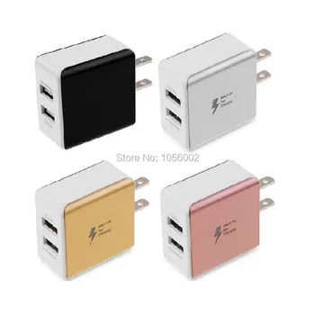

Fast Charging 5V 2.1A Dual usb ports Us Ac home wall charger power adapter For samsung s7 s8 note 8 htc
