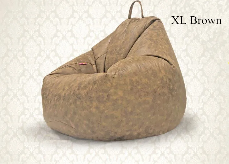XL Brown Технология ТКАНЬ Кресло-мешок, фасоль Мода Pouf Beanbag стул без наполнителя гостиная спальня диван-кровать ленивый Повседневный мягкий татами диван - Цвет: XL Brown