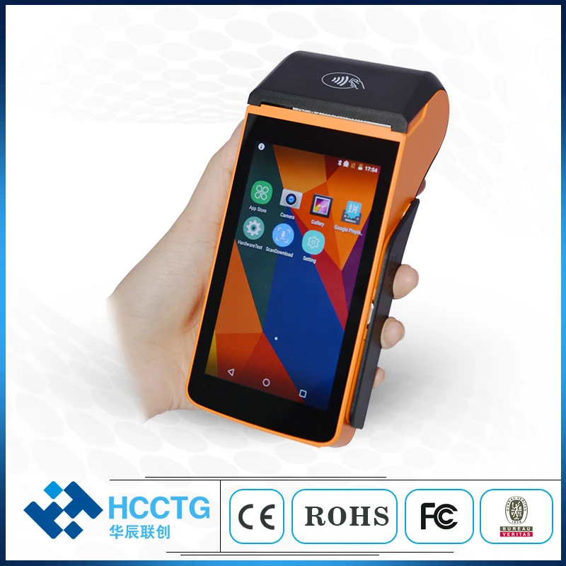 

Free SDK & Demo offered Factory Mobile Wireless EMV PCI POS Terminal System All In One NFC IC Android POS 58mm Thermal Printe