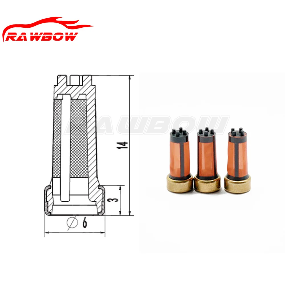 1000 PCS 0280150415 Fuel Injector Repair Kit Micro Filter 14*3*6mm 11003 For Chrysler Dodge Eagle Mitsubishi | Автомобили и