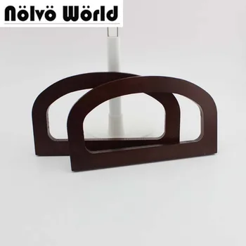 

10 pairs=20 pieces,16.3X9cm DIY female handbag purse D shape wood handle,DIY women bags simple wooden handles sewing