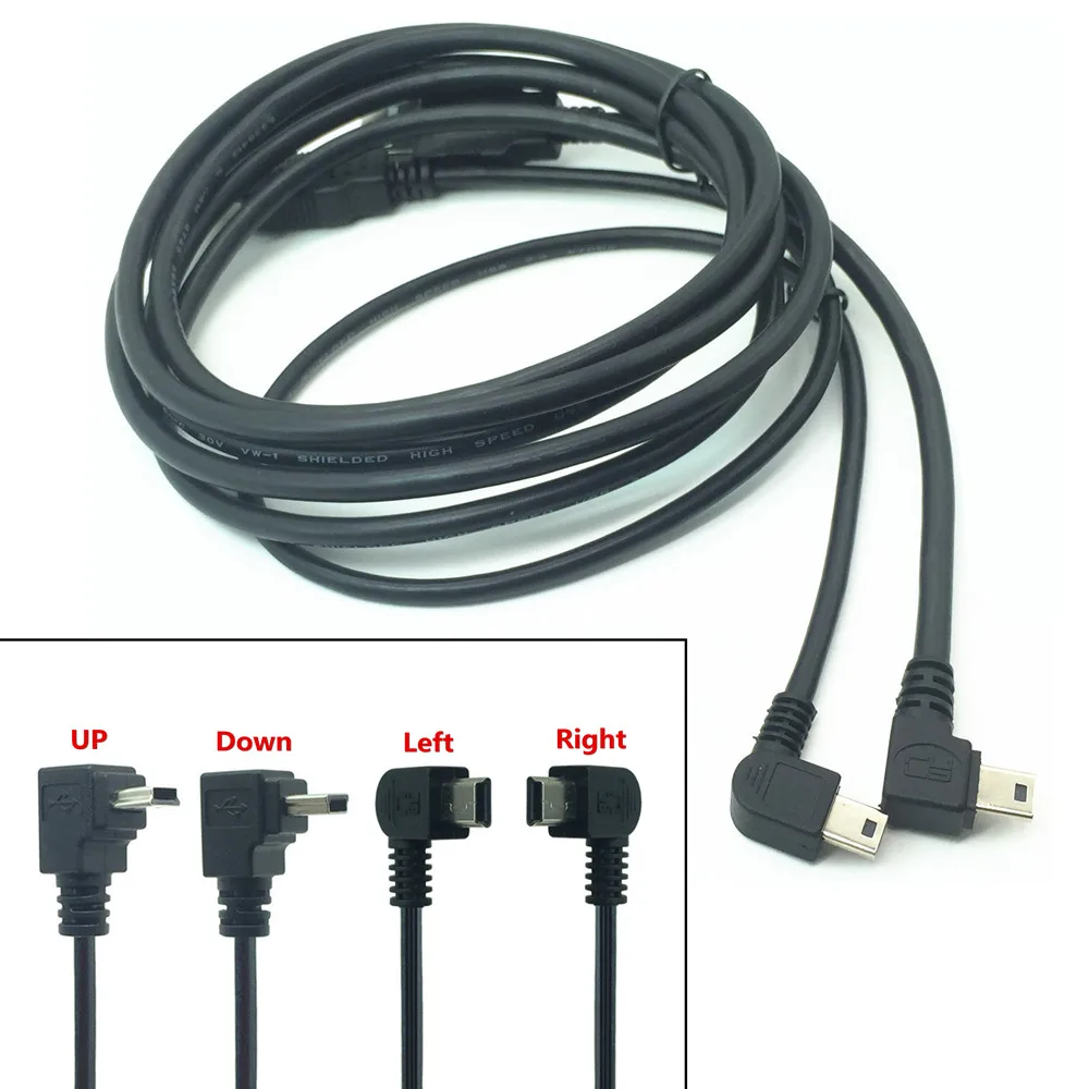 Мини USB кабель под прямым углом 90 градусов шнур для MP3 MP4 плеера Автомобильный
