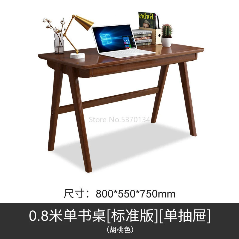 Стол из цельного дерева, домашний студенческий письменный стол, простой настольный компьютерный стол, экономичный простой стол, компьютерный стол - Цвет: Темно-серый