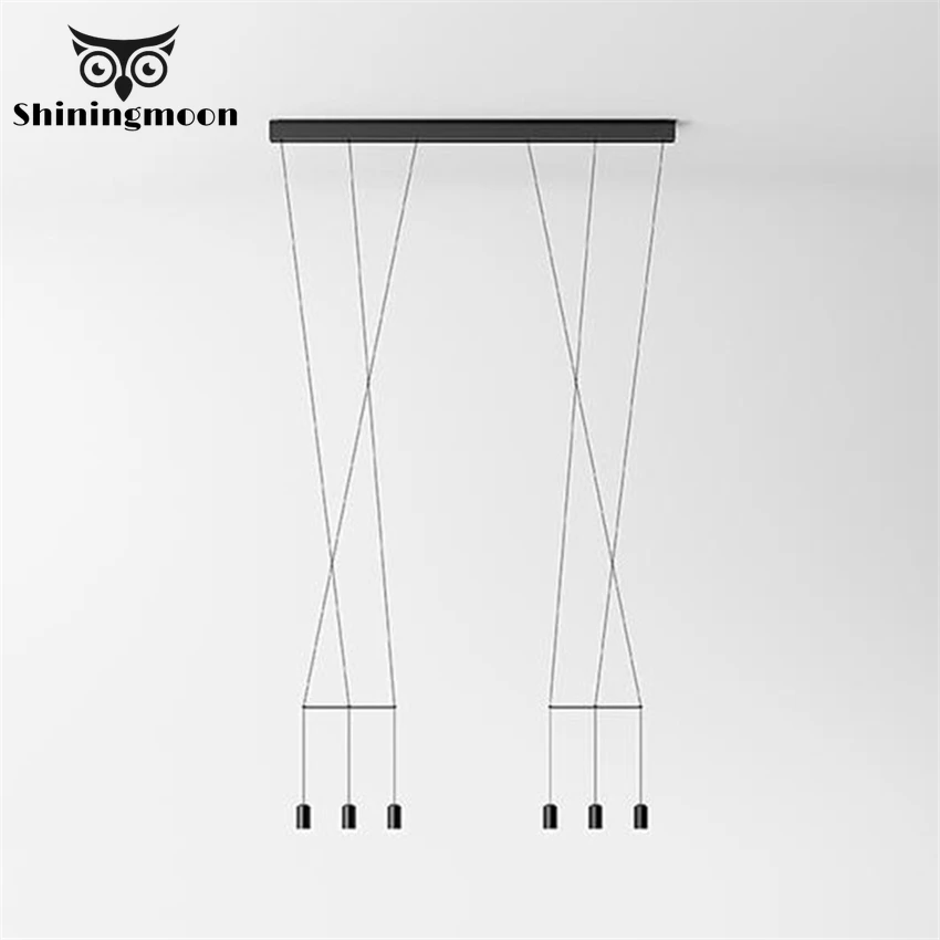 

Nordic Geometric Line Lamp Pendant Lights Modern Living Room Restaurant Bar Bedside Pendant Lamp Art Decor Stair Dining Light