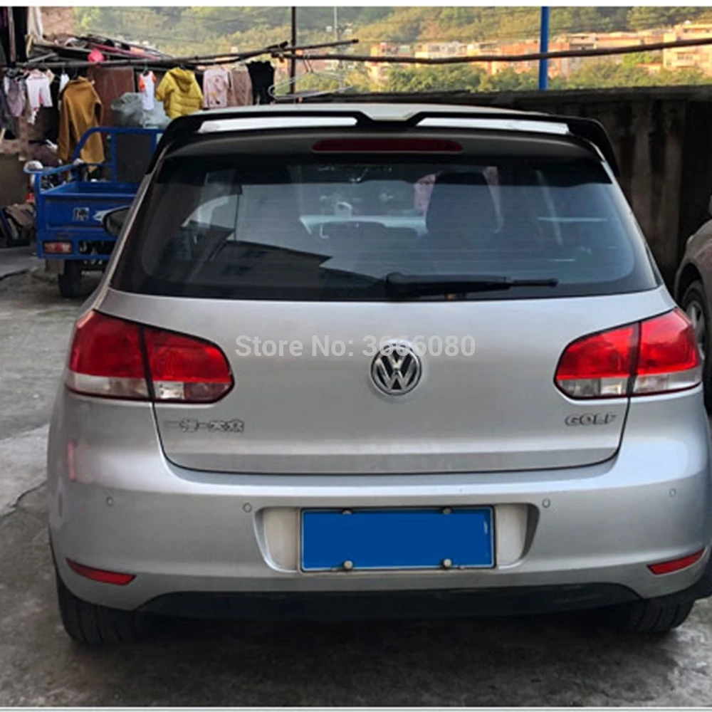 Для Volkswagen MK6 6 спойлер 2010 2011 2012 2013 ABS Неокрашенный задний Багажник крыло спойлер
