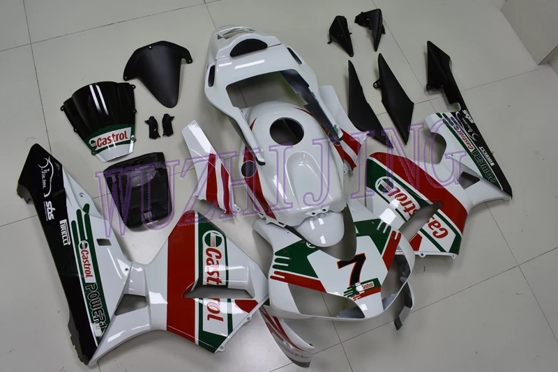 Наборы для тела CBR600 RR 04 Пластиковые обтекатели CBR600 RR 2004 белый, красный, Обтекатели комплекты CBR 600RR 2003-2004