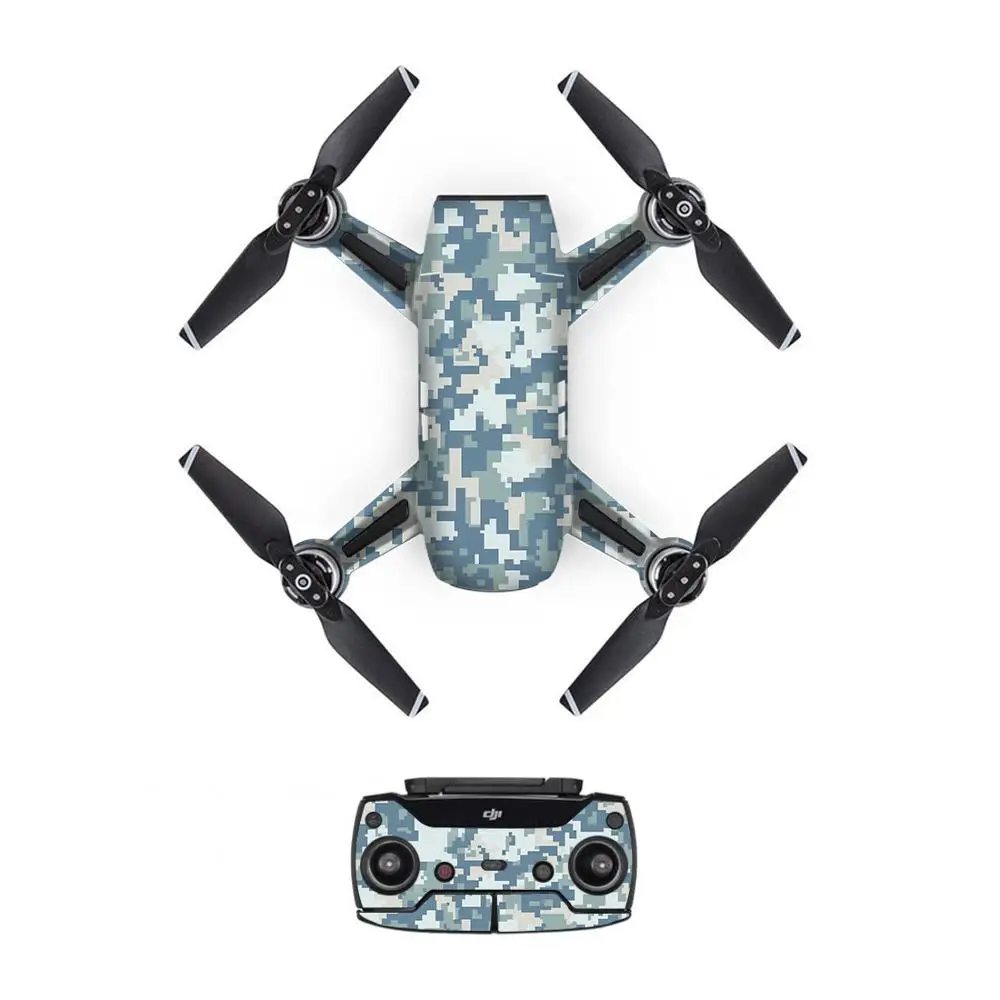 Камуфляжная наклейка из ПВХ для DJI Spark Drone body+ пульт дистанционного управления+ 3 батареи Защитная крышка DJI Кожа Наклейка s