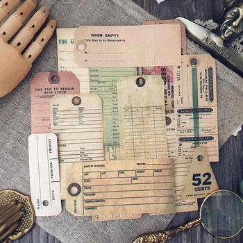 

13Pcs/Bag Vintage Old English Ticket Label Tag Sticker DIY Craft Scrapbooking Album Junk Journal Planner Decorative Stickers