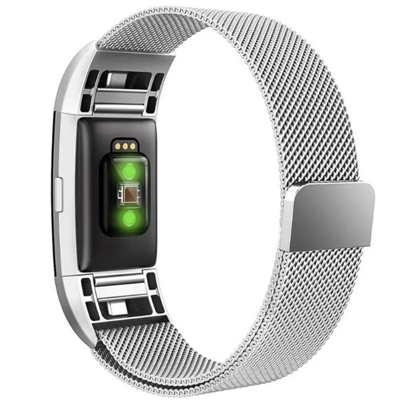 Высококачественная Нержавеющая Миланская Магнитная Петля ремешок для FitBit Charge 2