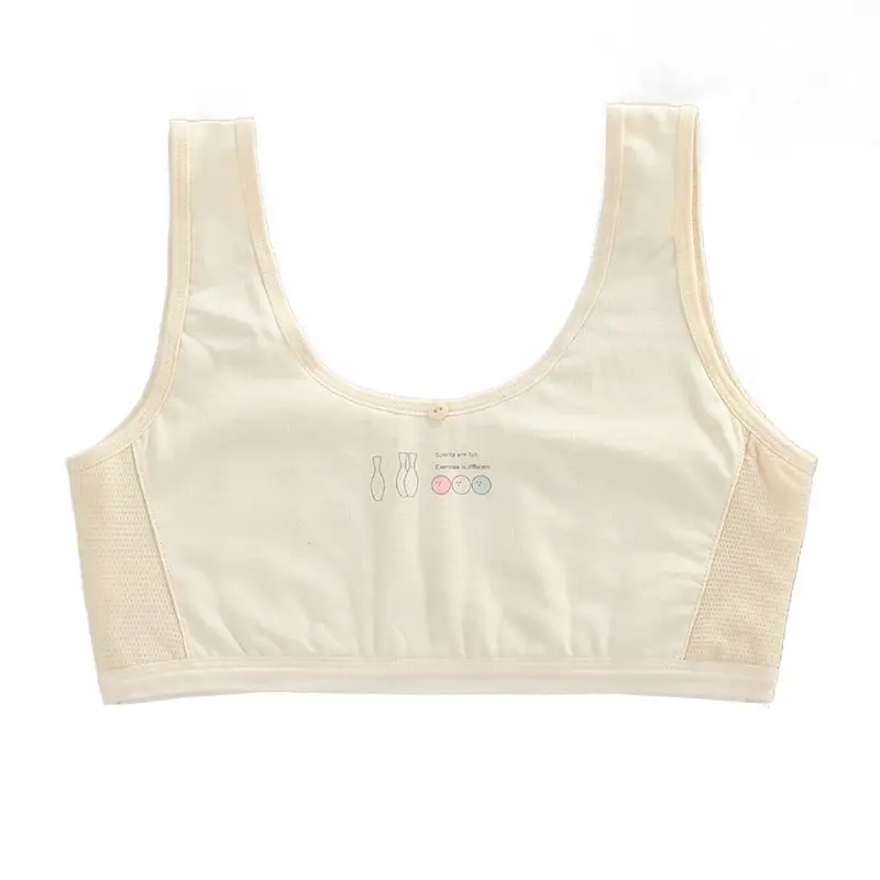 Teen Girl Sports Bra Kids Top Underwear Breathable Young Puberty