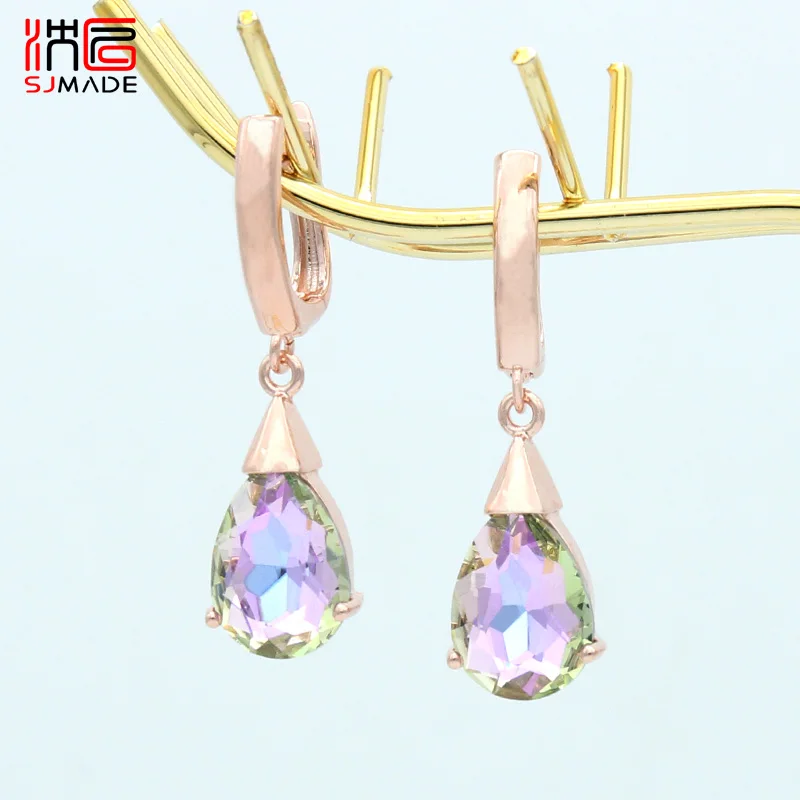 Серьги подвески SJMADE в Корейском стиле женские элегантные Висячие ювелирные
