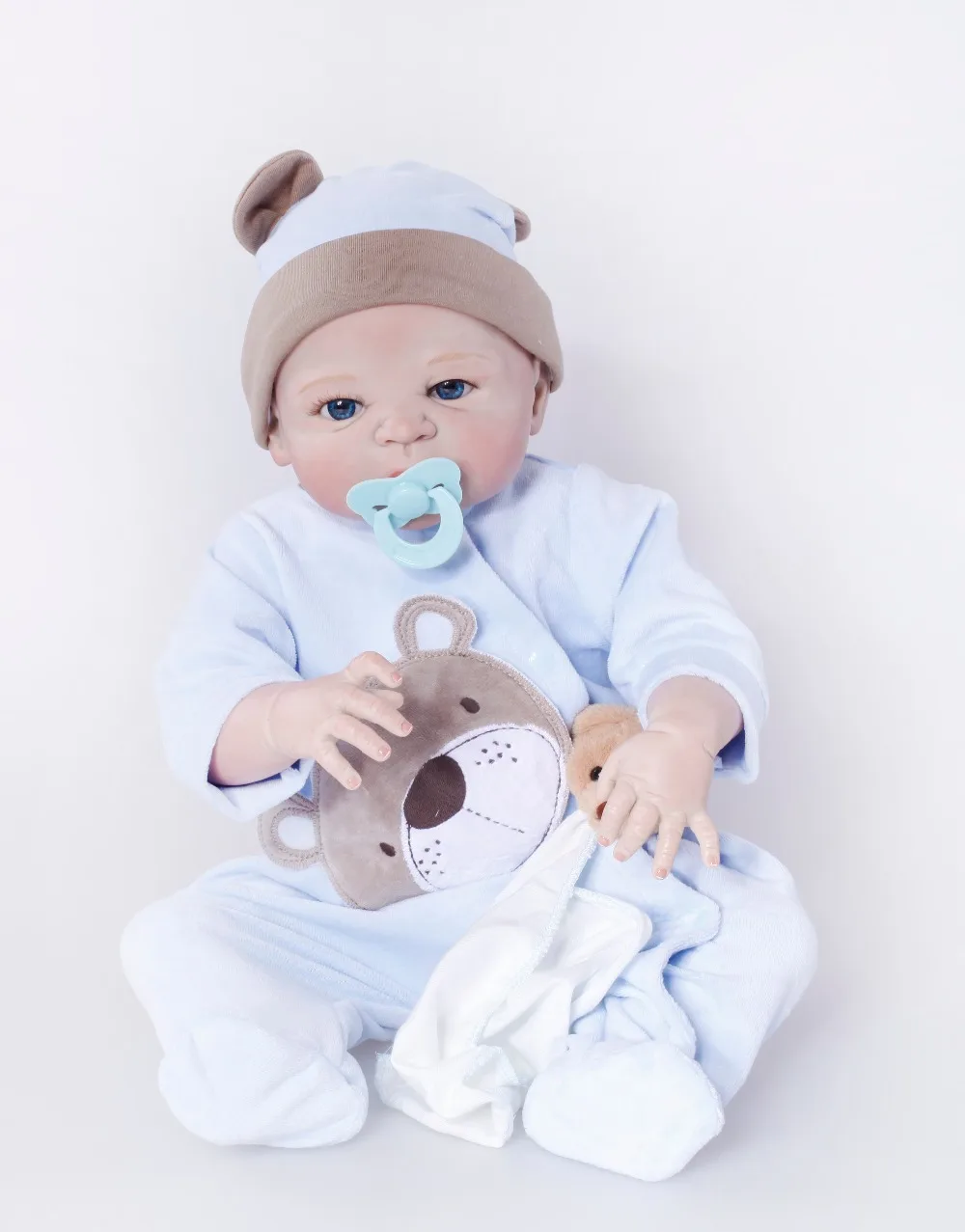 Красивый ручной мальчик кукла реборн bebes reborn baby Реалистичная кукла с голубыми или коричневыми глазами 55 см лучший подарок для вашего ребенка игрушка для ванны