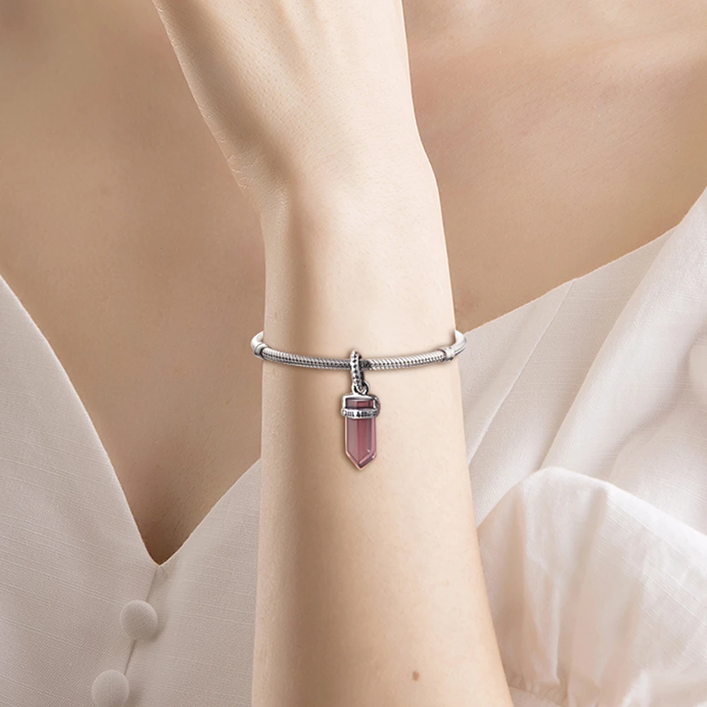 Fashion Female Hot Valentine's Day Rose Gold Charm Sale Pendant Silver 925 Beads for Women Bracelets  Jewellry Making